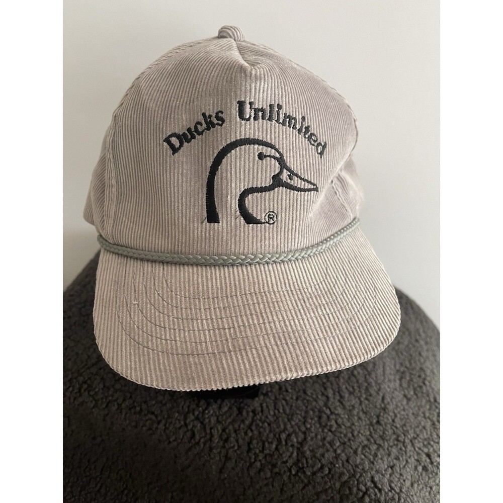 vintage ducks unlimited Gray corduroy hat